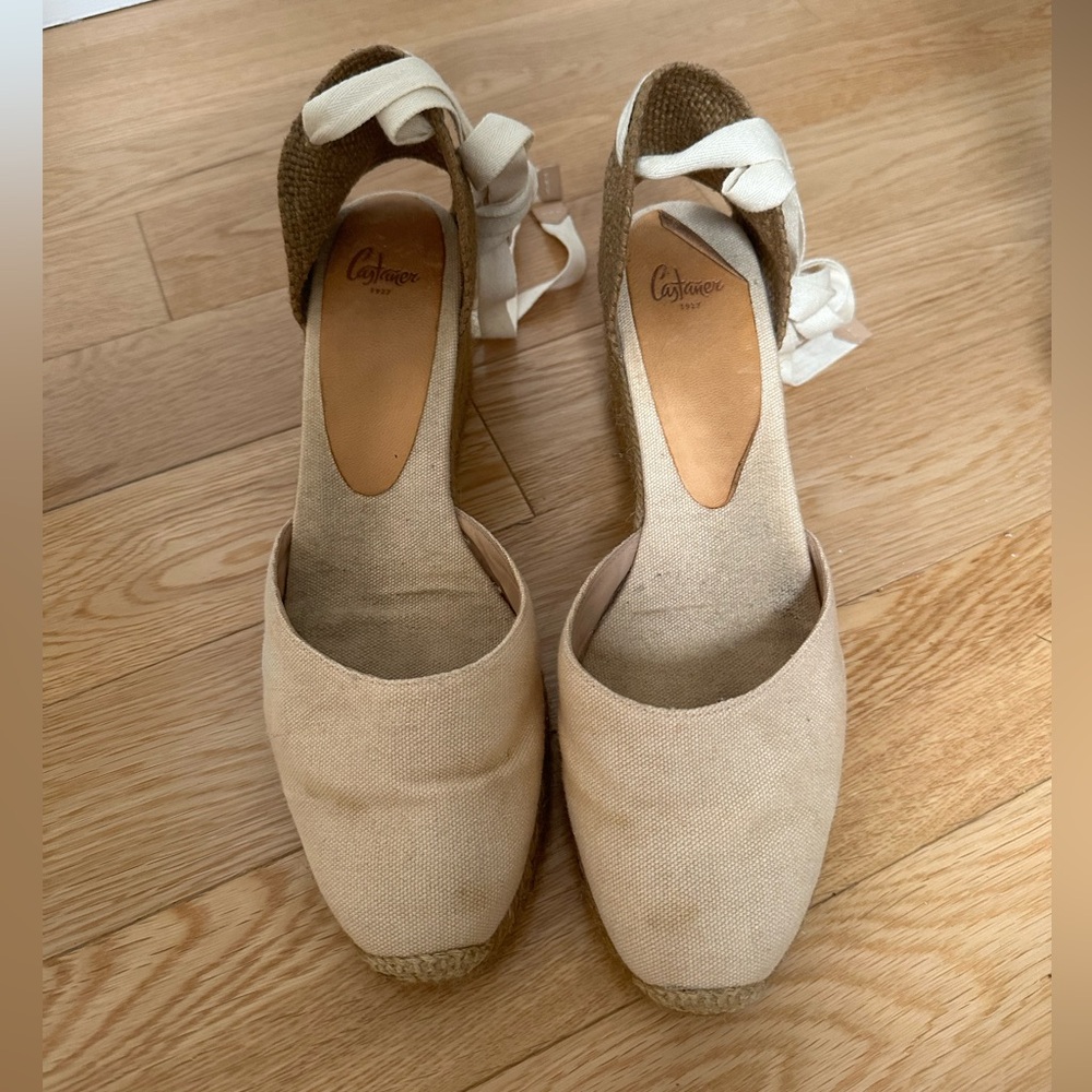 CASTAÑER Carina canvas wedge espadrilles Ivory EU 41